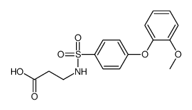 N-[4-(2-Methoxyphenoxy)phenylsulfonyl]-^b-alanine structure