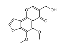 3-(hydroxymethyl)-5,6-dimethoxyfuro[2,3-h]chromen-4-one结构式