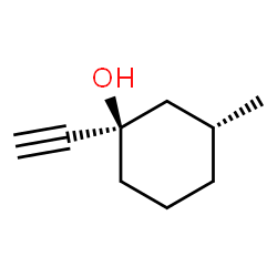 Cyclohexanol, 1-ethynyl-3-methyl-, (1R,3R)- (9CI) Structure