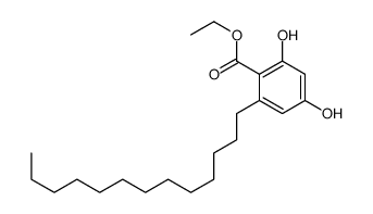 ethyl 2,4-dihydroxy-6-tridecylbenzoate结构式