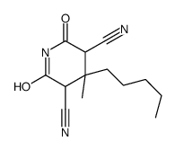 4-methyl-2,6-dioxo-4-pentylpiperidine-3,5-dicarbonitrile Structure