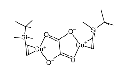 bis[(vinyl-tert-butyldimethylsilane)copper(I)] oxalate Structure