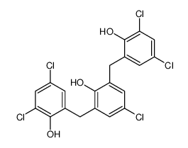 4-chloro-2,6-bis[(3,5-dichloro-2-hydroxyphenyl)methyl]phenol Structure