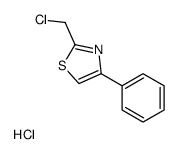 2-(Chloromethyl)-4-phenyl-1,3-thiazole hydrochloride结构式