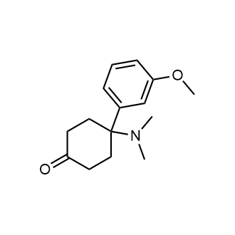 4-(二甲基氨基)-4-(3-甲氧基苯基)环己-1-酮结构式