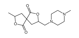8-methyl-3-[(4-methylpiperazin-1-yl)methyl]-2,7-dioxaspiro[4.4]nonane-1,6-dione结构式