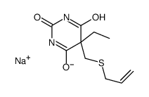 5-(Allylthiomethyl)-5-ethyl-2-sodiooxy-4,6(1H,5H)-pyrimidinedione结构式