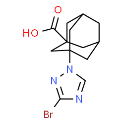 3-(3-Bromo-1H-1,2,4-triazol-1-yl)adamantane-1-carboxylic acid结构式