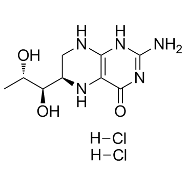 (6R)-5,6,7,8-四氢生物蝶呤二盐酸盐结构式