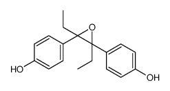 4-[(2R,3S)-2,3-diethyl-3-(4-hydroxyphenyl)oxiran-2-yl]phenol Structure