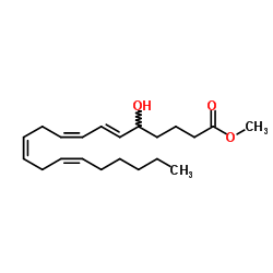 methyl 5-hydroxyicosa-6,8,11,14-tetraenoate结构式