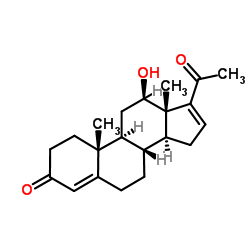 (12β)-12-Hydroxypregna-4,16-diene-3,20-dione Structure