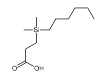 3-[hexyl(dimethyl)silyl]propanoic acid结构式