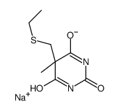 5-(Ethylthiomethyl)-5-methyl-2-sodiooxy-4,6(1H,5H)-pyrimidinedione结构式