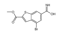 4-溴-6-氨基甲酰苯并[b]噻吩-2-羧酸甲酯结构式