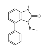 1,3-dihydro-3-(methylthio)-4-phenyl-2H-indol-2-one Structure