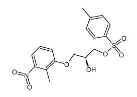 (S)-2-hydroxy-3-(2-methyl-3-nitrophenoxy)propyl 4-methylbenzenesulfonate结构式