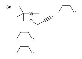 tert-butyl-dimethyl-(3-tributylstannylprop-2-ynoxy)silane结构式