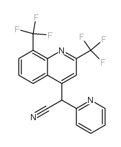 alpha,2-pyridyl-2,8-bis(trifluoromethyl)quinoline-4-acetonitrile结构式