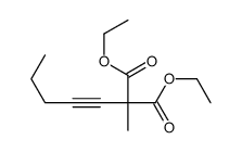 diethyl 2-methyl-2-pent-1-ynylpropanedioate结构式