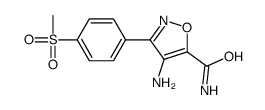4-amino-3-(4-methylsulfonylphenyl)-1,2-oxazole-5-carboxamide Structure