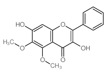 4H-1-Benzopyran-4-one,3,7-dihydroxy-5,6-dimethoxy-2-phenyl-结构式