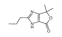 6,6-dimethyl-2-propyl-3,6-dihydro-4H-furo[3,4-d]imidazol-4-one结构式