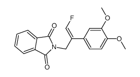 (E)-1-fluoro-2-(3,4-dimethoxyphenyl)-3-phthalimidopropene Structure