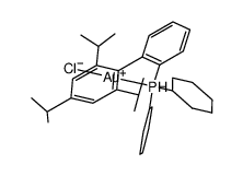 氯[2-二环己基(2′,4′,6′-三异丙基联苯基)膦]金(I)结构式