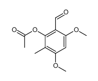 2-acetoxy-4,6-dimethoxy-3-methyl-benzaldehyde结构式