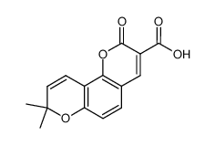 8,8-dimethyl-2-oxo-2H,8H-pyrano[2,3-f]chromene-3-carboxylic acid Structure