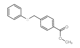 4-[(苯基硫代)甲基]苯甲酸甲酯结构式