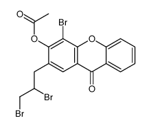 [4-bromo-2-(2,3-dibromopropyl)-9-oxoxanthen-3-yl] acetate结构式