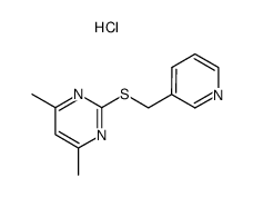 4,6-Dimethyl-2-(pyridin-3-ylmethylsulfanyl)-pyrimidine; hydrochloride Structure