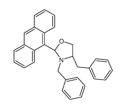 (2S,4S)-2-anthracen-9-yl-3,4-dibenzyl-1,3-oxazolidine结构式