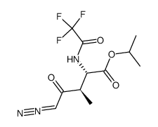 isopropyl 5-diazo-4-oxo-N-(trifluoroacetyl)-L-isoleucinate Structure