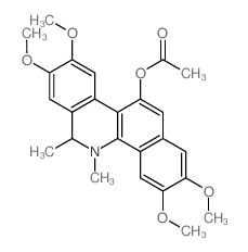 (2,3,8,9-tetramethoxy-5,6-dimethyl-6H-benzo[c]phenanthridin-11-yl) acetate Structure