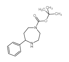 5-苯基-1,4-二氮杂环庚烷-1-甲酰基叔丁酯结构式