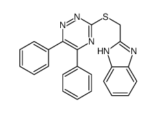 2-[(5,6-diphenyl-1,2,4-triazin-3-yl)sulfanylmethyl]-1H-benzimidazole Structure