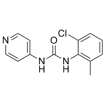 N-(2-氯-6-甲基苯基)-N'-4-pyridinylurea结构式