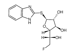 2-benzimidazolyl 6-deoxy-6-fluoro-1-thio-β-D-galactofuranoside结构式