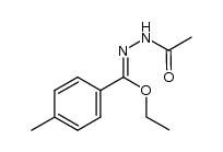 ethyl N-acetyl-4-methylbenzenecarbohydrazonoate结构式