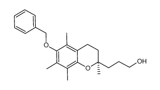 (S)-3-(6-benzyloxy-2,5,7,8-tetramethyl-3,4-dihydro-2H-chromen-2-yl)propan-1-ol结构式