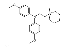 1-(2-(Bis(p-methoxyphenyl)amino)ethyl)-1-methyl-piperidinium bromide结构式
