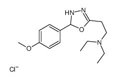 delta(sup 4)-1,2,4-OXADIAZOLINE, 5-(2-(DIETHYLAMINO)ETHYL)-3-(p-METHOX YPHENYL)-, structure