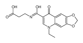 b-Alanine,N-[(5-ethyl-5,8-dihydro-8-oxo-1,3-dioxolo[4,5-g]quinolin-7-yl)carbonyl]- Structure