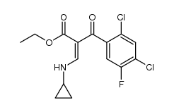 ethyl 2-(2,4-dichloro-5-fluoro-benzoyl)-3-cyclopropylamino-acrylate结构式