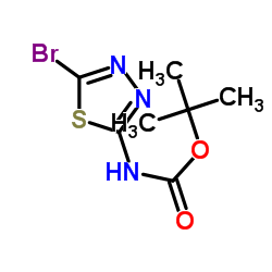 N-Boc-2-氨基-5-溴[1,3,4]噻二唑结构式