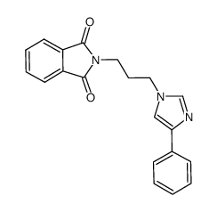 2-(3-(4-phenyl-1H-imidazol-1-yl)propyl)isoindoline-1,3-dione结构式