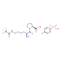 N''6-TRIFLUOROACETYL-L-LYSYL-L-PROLINE P-TOLUEENSULFONAAT结构式